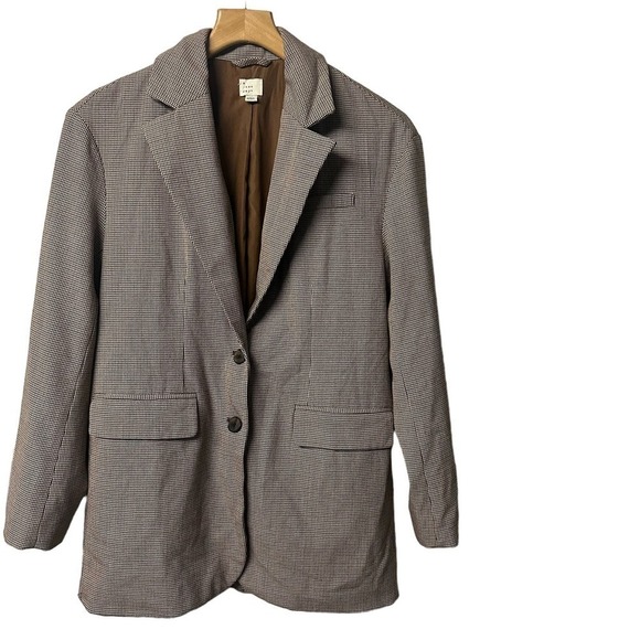 A New Day Jackets & Blazers - A New Day oversized Stripe Brown Blazer